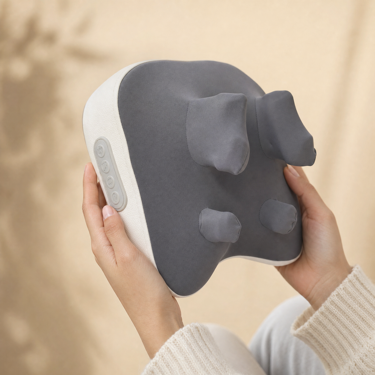 Hands holding Lymvana massager